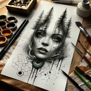 detailed-nature-tattoo – tattoo design ideas free ai generated – neotraditional-strong-outlines – for-scapula – Gallery: nature-inkby-ai