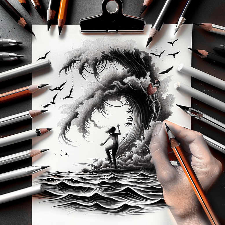 mountain-scenery-tattoo – tattoo design ideas free ai generated – neotraditional-artistic-contrast – for-toe – Gallery: nature-inkby-ai