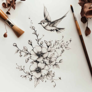 plant-tattoo – tattoo design ideas free ai generated – realism-visual-truth – for-knee – Gallery: nature-inkby-ai