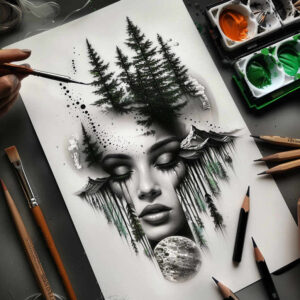 root-tattoo – tattoo design ideas free ai generated – realism-ultra-detailed – for-side-torso – Gallery: nature-inkby-ai