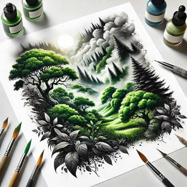 nature tattoo design ideas artistic contrast fauna for forearm