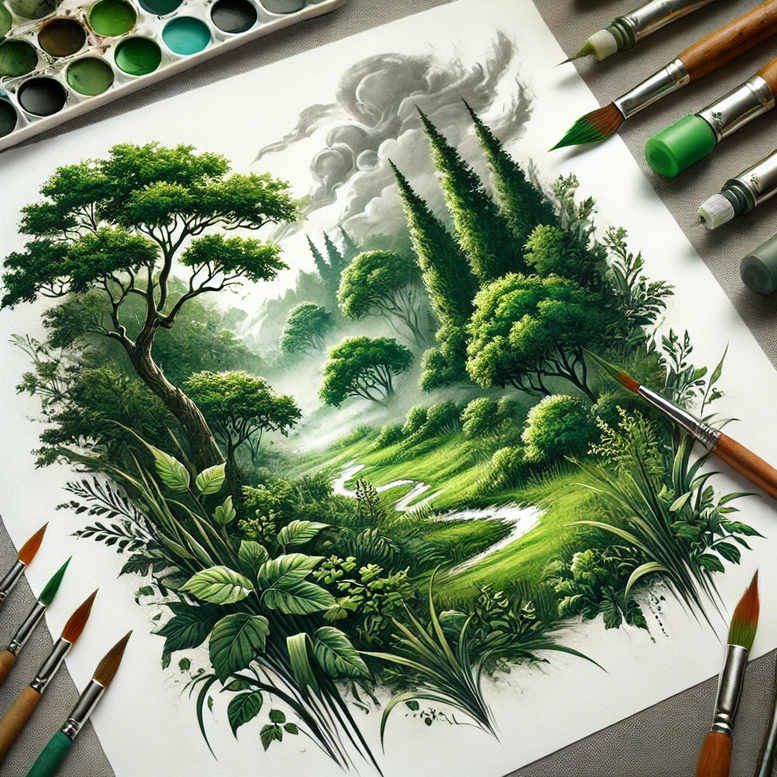 nature tattoo design ideas Surrealism vibrant contrasts natural light stands for endurance