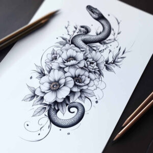 nature tattoo design ideas smooth textured bark for hip