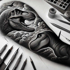 animals-as-talisman – tattoo design ideas free ai generated – surrealism-psychedelic – for-lower-arm – Gallery: other-animals-inkby-ai
