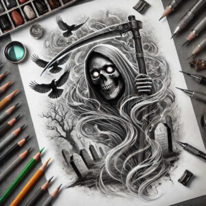 animals-in-motion – tattoo design ideas free ai generated – surrealism-morphic – for-lower-leg – Gallery: other-animals-inkby-ai