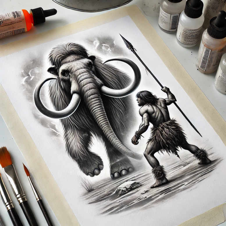 animals – tattoo design ideas free ai generated – neotraditional-dynamic-composition – for-lower-back – Gallery: other-animals-inkby-ai