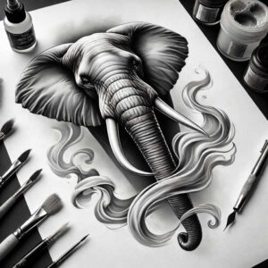 animals-with-dots – tattoo design ideas free ai generated – neotraditional-intricate-shading – for-shoulder-blade – Gallery: other-animals-inkby-ai