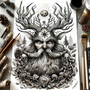 animals-with-natural-look-for-men – tattoo design ideas free ai generated – realism-realistic-gleam – for-upper-back – Gallery: other-animals-inkby-ai
