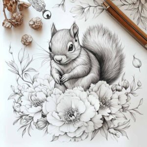 animals-with-ornament – tattoo design ideas free ai generated – neotraditional-artistic-contrast – for-ankle – Gallery: other-animals-inkby-ai