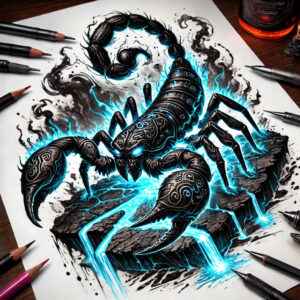 animals-with-wavy-lines – tattoo design ideas free ai generated – neotraditional-rich-shading – for-collarbone – Gallery: other-animals-inkby-ai