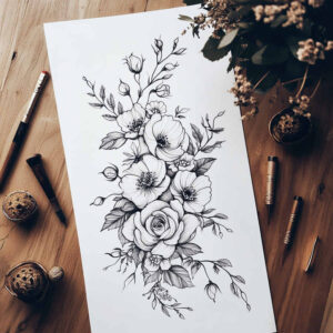 artistic-animals – tattoo design ideas free ai generated – surrealism-translucent-layers – for-temple – Gallery: other-animals-inkby-ai