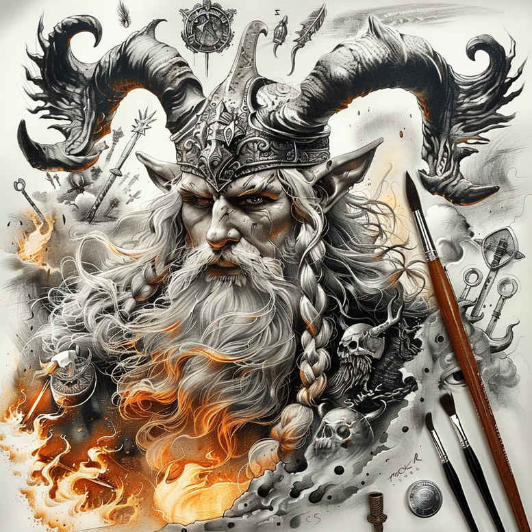 domestic-animals – tattoo design ideas free ai generated – realism-light-play – for-shin – Gallery: other-animals-inkby-ai