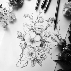 fauna – tattoo design ideas free ai generated – surrealism-dream-motifs – for-full-back – Gallery: other-animals-inkby-ai