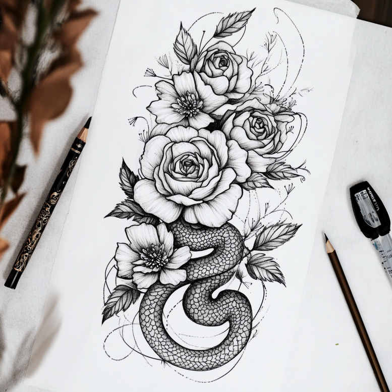 forest-animals – tattoo design ideas free ai generated – neotraditional-modern-classic – for-nape – Gallery: other-animals-inkby-ai