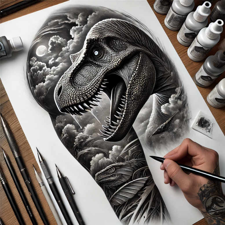 symbolic-animals – tattoo design ideas free ai generated – surrealism-unearthly – for-sternum – Gallery: other-animals-inkby-ai
