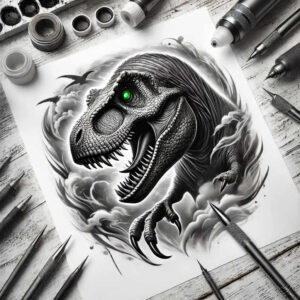 other-animals tattoo design ideas Surrealism imaginative detailed expressions for behind ear