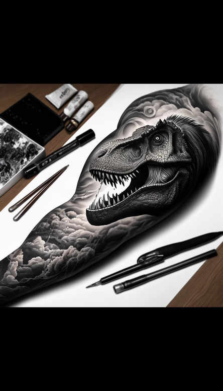 other-animals tattoo design ideas Realism organic structure layered shading embodying strength
