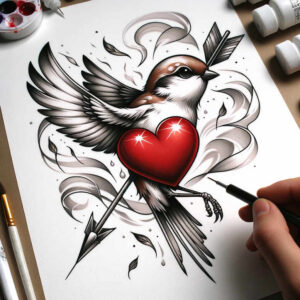 other-birds tattoo design ideas bold layered for ankle