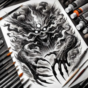 dark-space-tattoo – tattoo design ideas free ai generated – realism-color-precision – for-elbow – Gallery: other-dark-inkby-ai