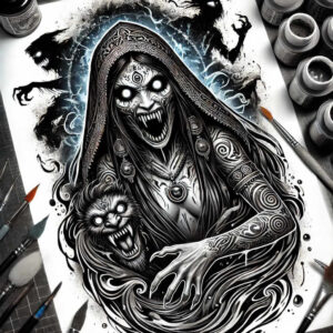 other-dark tattoo design ideas textured dreadful for palm