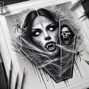 other-dark tattoo design ideas detailed linework invisible entity for inner arm
