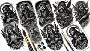 other-dark tattoo design ideas clear lines twisted for shoulder blade