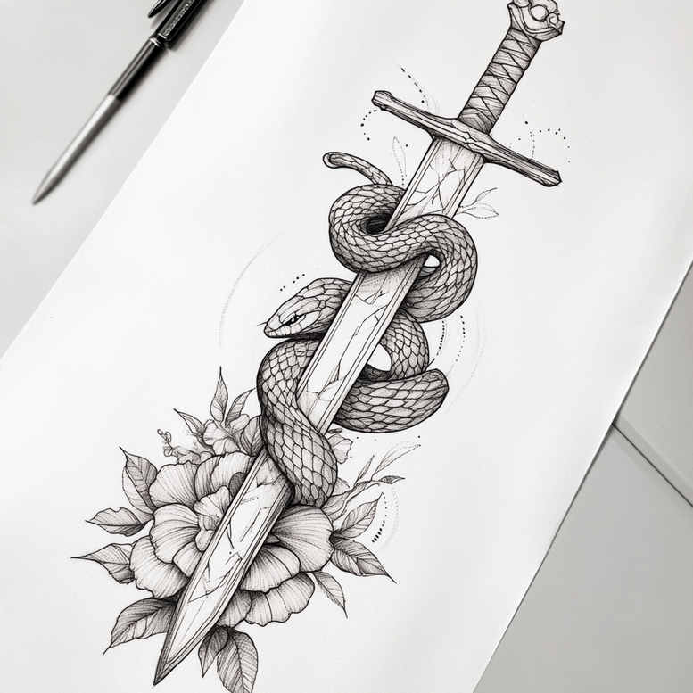 delicate-ornaments – tattoo design ideas free ai generated – subtle-shape – for-spine – Gallery: other-delicate-inkby-ai