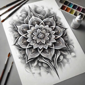 delicate-plant-patterns – tattoo design ideas free ai generated – single-color – for-back – Gallery: other-delicate-inkby-ai