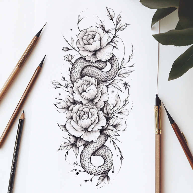 delicate-tattoos – tattoo design ideas free ai generated – elegant – for-shin – Gallery: other-delicate-inkby-ai