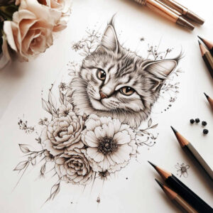 fine-line – tattoo design ideas free ai generated – clean-stroke – for-upper-back – Gallery: other-delicate-inkby-ai
