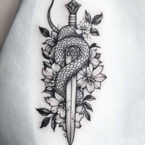 leaf-tattoos – tattoo design ideas free ai generated – micro-line – for-thigh – Gallery: other-delicate-inkby-ai