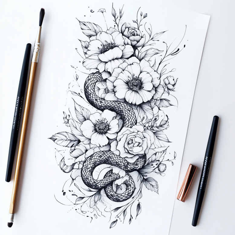 nature-motif-tattoos – tattoo design ideas free ai generated – open-space – for-spine – Gallery: other-delicate-inkby-ai