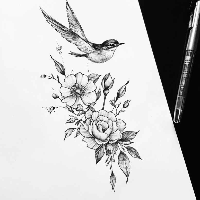 shaded-tattoos – tattoo design ideas free ai generated – minimalist – for-toe – Gallery: other-delicate-inkby-ai