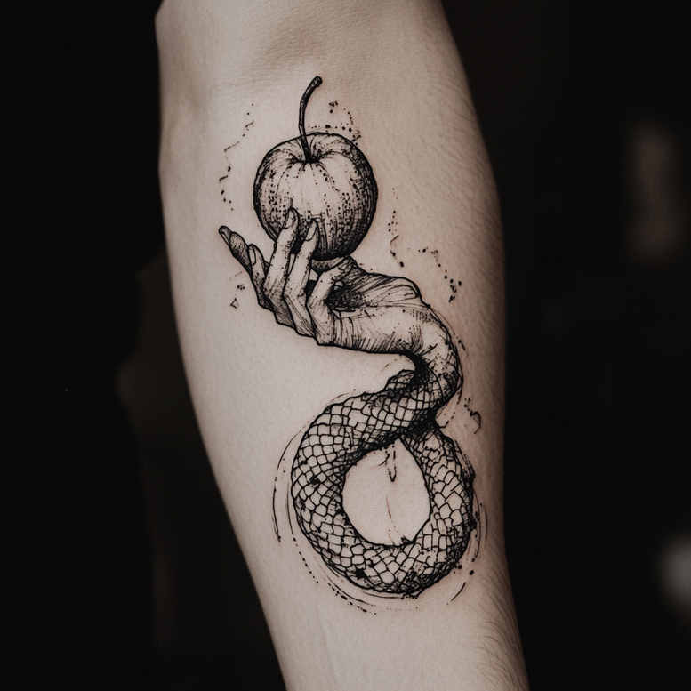 soft-shapes – tattoo design ideas free ai generated – single-color – for-lower-arm – Gallery: other-delicate-inkby-ai