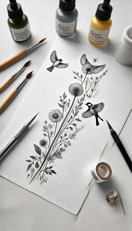 subtle-shading – tattoo design ideas free ai generated – compact – for-upper-thigh – Gallery: other-delicate-inkby-ai