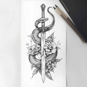 other-delicate tattoo design ideas abstract flowing represents determination