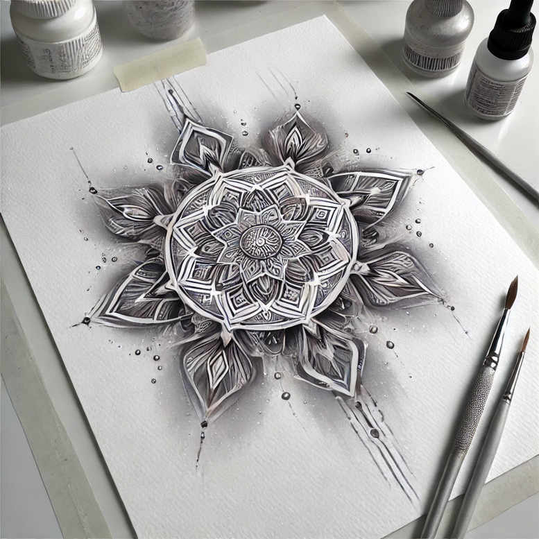 tattoos-with-soft-color – tattoo design ideas free ai generated – pinprick – for-calf – Gallery: other-delicate-inkby-ai