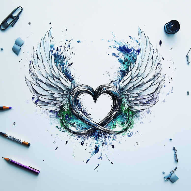 wave-tattoos – tattoo design ideas free ai generated – gentle – for-elbow – Gallery: other-delicate-inkby-ai