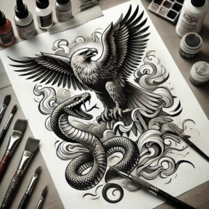 other-fantastic tattoo design ideas Surrealism subconscious themes fantasy motifs symbolising perseverance