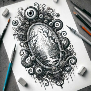 other-fantastic tattoo design ideas color blending magical elements shows courage