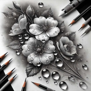 fine-line-flower-tattoo – tattoo design ideas free ai generated – realism-surface-complexity – for-back-of-neck – Gallery: other-flowers-inkby-ai