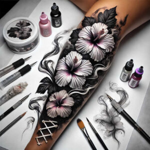 mystical-flower-tattoo – tattoo design ideas free ai generated – neotraditional-bold-motifs – for-side – Gallery: other-flowers-inkby-ai