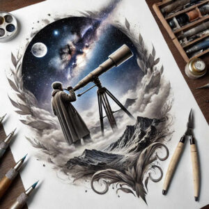 collecting-hobby – tattoo design ideas free ai generated – surrealism-fluid-forms – for-upper-chest – Gallery: other-hobby-inkby-ai