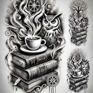 hobby – tattoo design ideas free ai generated – realism-high-contrast – for-upper-shoulder – Gallery: other-hobby-inkby-ai