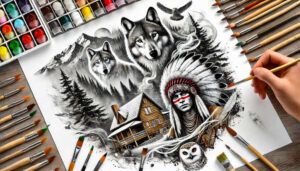 native-history-for-men – tattoo design ideas free ai generated – surrealism-bizarre – for-fingers – Gallery: other-native-americans-inkby-ai
