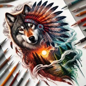 native-story – tattoo design ideas free ai generated – realism-smooth-gradients – for-back – Gallery: other-native-americans-inkby-ai
