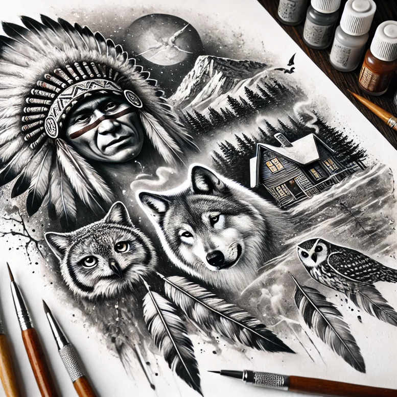 other-native-americans tattoo design ideas smooth gradients ritualistic shows resilience