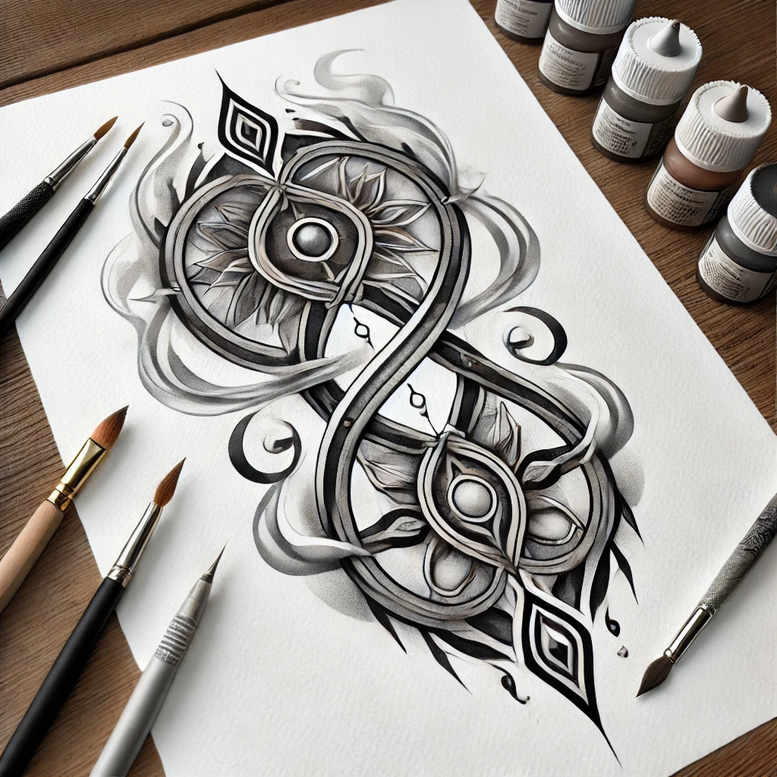 elegant – tattoo design ideas free ai generated – neotraditional-vivid-hues – for-back – Gallery: other-other-inkby-ai