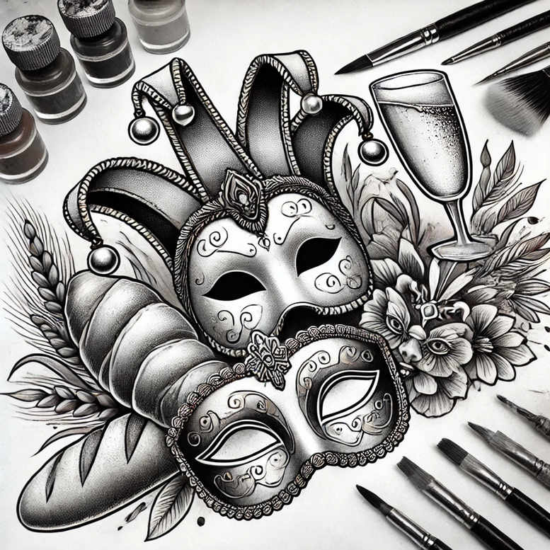 pure-design – tattoo design ideas free ai generated – neotraditional-vivid-detail – for-behind-ear – Gallery: other-other-inkby-ai
