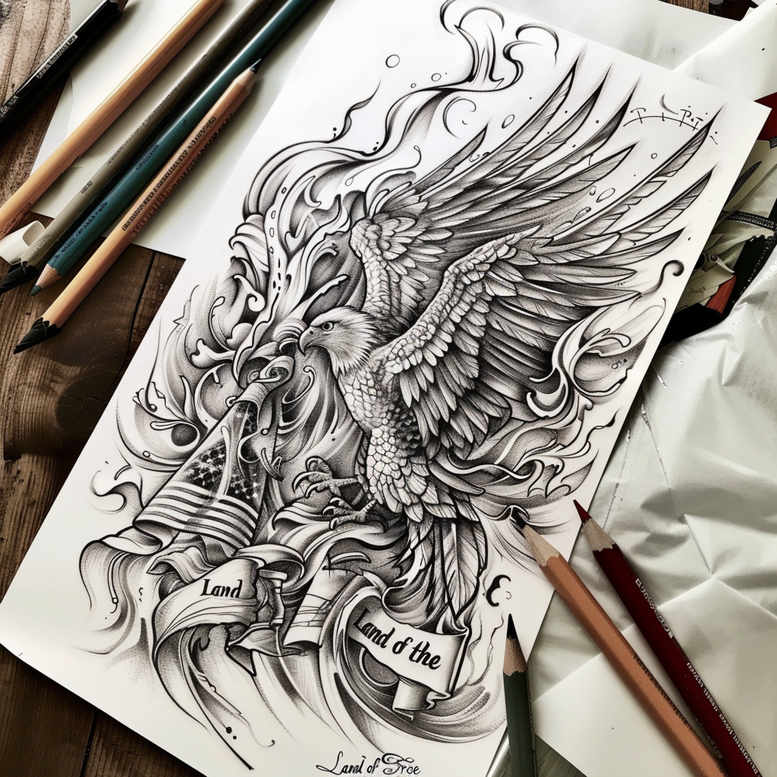 subtle-motif – tattoo design ideas free ai generated – realism-natural-contrast – for-upper-thigh – Gallery: other-other-inkby-ai